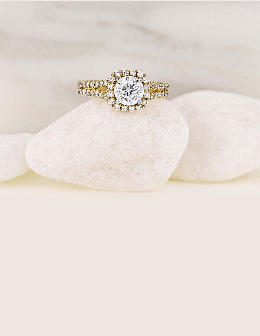 Vintage 6.0mm Moonstone Engagement Ring 14K 585 Rose Gold Leaf Flower Ring  set Unique Anniversary Ring | inoava.com
