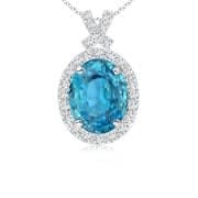 blue zircon Pendants