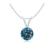 enhanced blue diamond necklaces