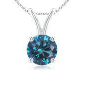 enhanced blue diamond Pendants