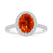 Orange Sapphire Rings