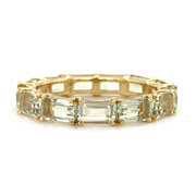 Green Amethyst Wedding Bands