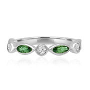 Green Sapphire Wedding Bands