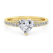 Heart engagement rings