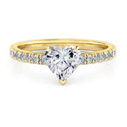 Heart lab diamond engagement rings