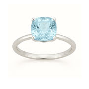 Lab Grown Aquamarine Engagement Rings