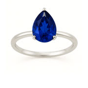 Lab Grown Blue Sapphire Engagement Rings