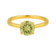 Lab Grown Green Amethyst Engagement Rings