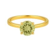 Lab Grown Green Amethyst Engagement Rings
