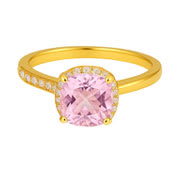 Lab Grown Kunzite Engagement Rings