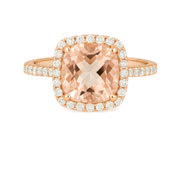 Lab Grown Morganite Engagement Rings