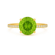 Lab Grown Peridot Engagement Rings