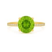Lab Grown Peridot Engagement Rings