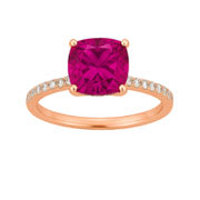 Lab Grown Pink Sapphire Engagement Rings
