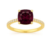 Lab Grown Rhodolite Garnet Engagement Rings