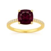 Lab Grown Rhodolite Garnet Engagement Rings
