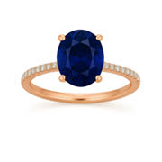 Lab Grown Sapphire Engagement Rings
