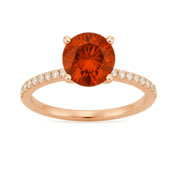 Lab Grown Spessartite Engagement Rings