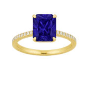 Lab Grown Tanzanite Engagement Rings