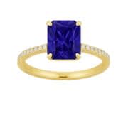 Lab Grown Tanzanite Engagement Rings