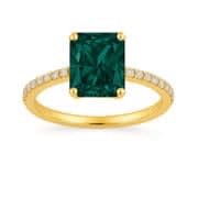 Lab Grown Teal Montana Sapphire Engagement Rings