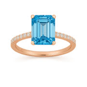 Lab Grown Topaz Engagement Rings