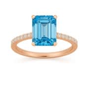 Lab Grown Topaz Engagement Rings