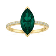 Lab Grown Tsavorite Engagement Rings