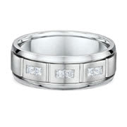 Diamond mens wedding bands