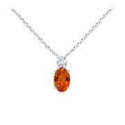 orange sapphire necklaces