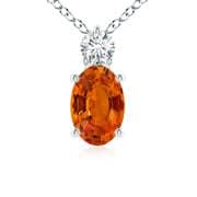 orange sapphire Pendants