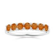 Orange Sapphire Wedding Bands