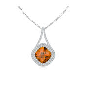 orange zircon necklaces