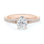 Oval engagement rings