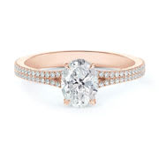 Oval lab diamond engagement rings