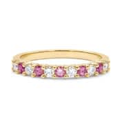 Pink Tourmaline Wedding Bands