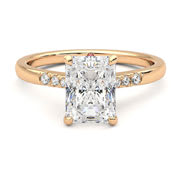 Radiant lab diamond engagement rings
