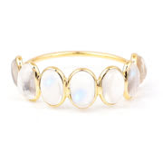 Rainbow Moonstone Wedding Bands