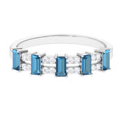 Sky Blue Topaz Wedding Bands