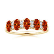 Spessartite Wedding Bands
