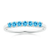 Swiss Blue Topaz Wedding Bands