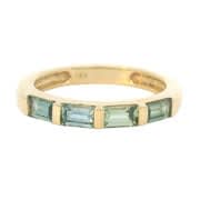 Teal Montana Sapphire Wedding Bands