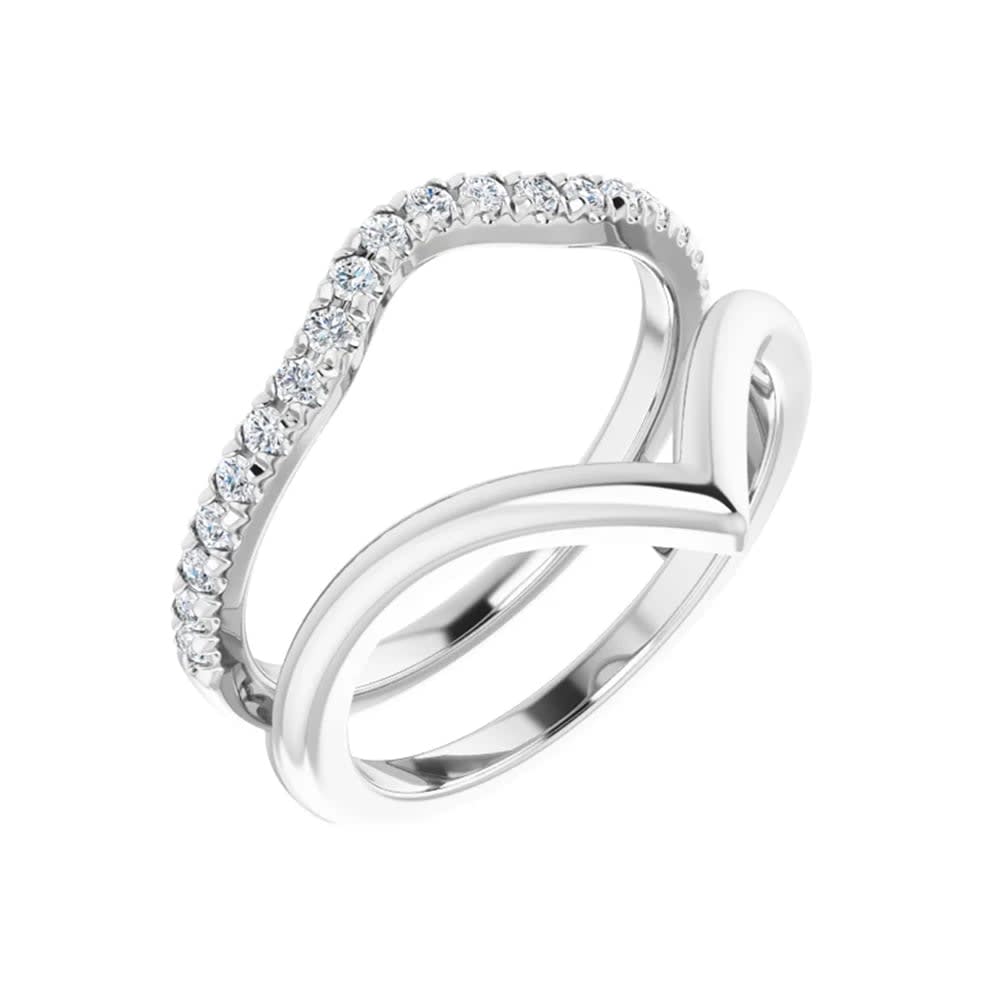 Double band diamond ring