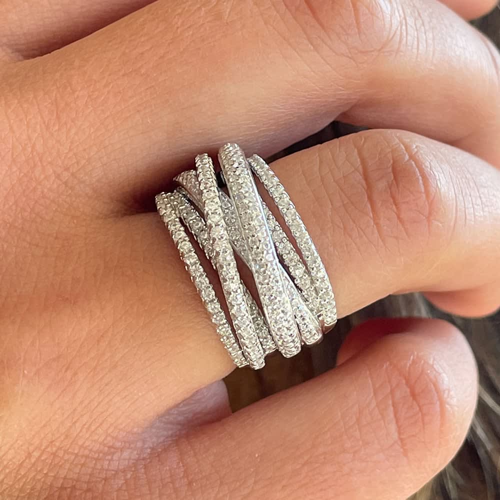 Crossover Diamond Fashion Ring
