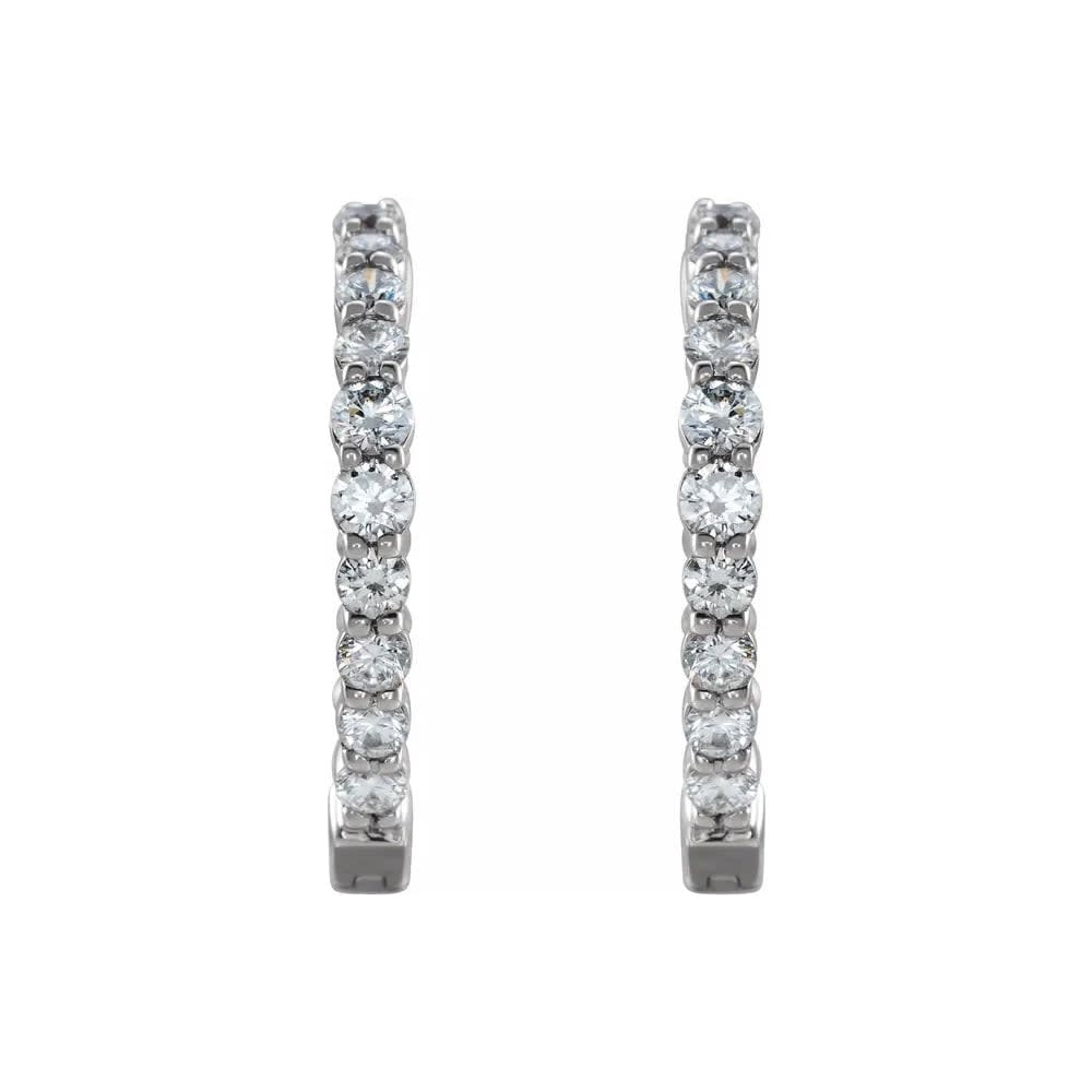 gold diamond hoop earrings