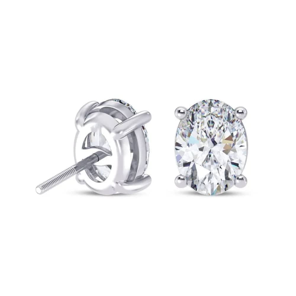 Man made diamond earrings