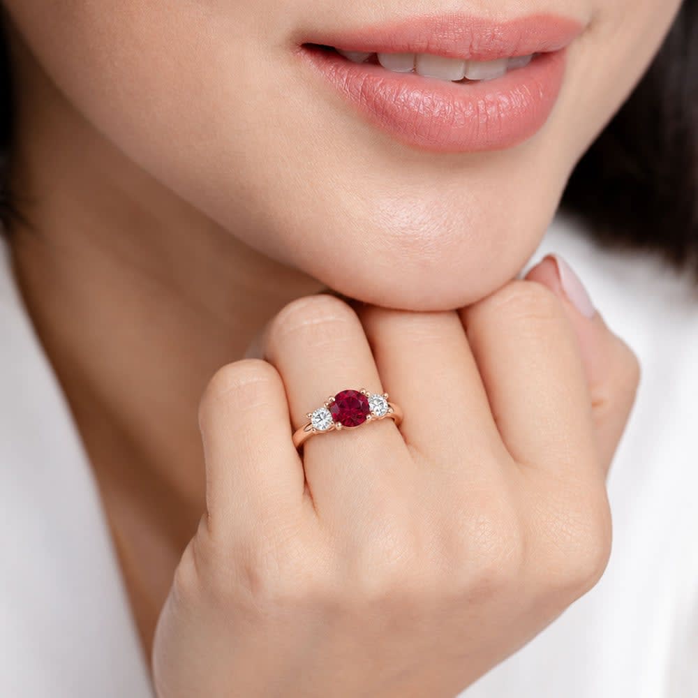 Ruby and diamond trilogy Ring