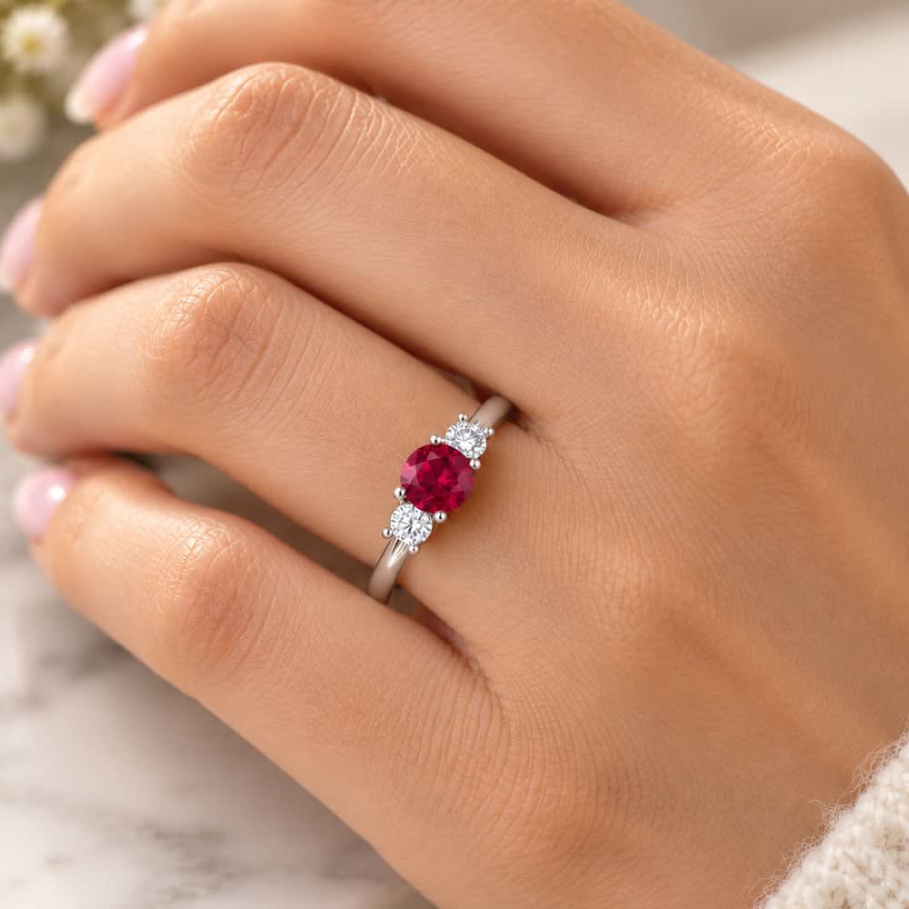 Ruby and diamond trilogy Ring