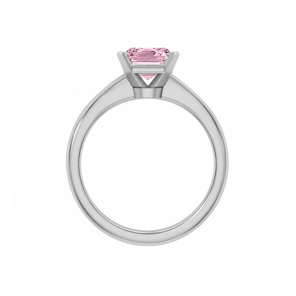 Classic ASSCHER lab pink diamond engagement ring