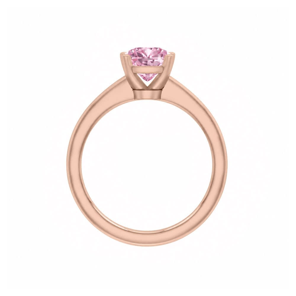 Classic CUSHION lab pink diamond engagement ring